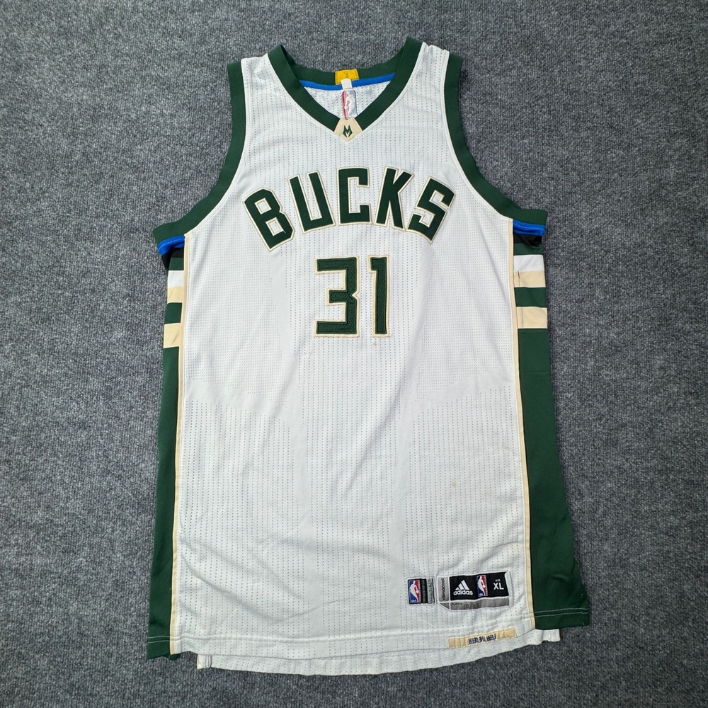 Milwaukee Bucks John Henson 31 Adidas Mens XL White NBA Basketball Jersey